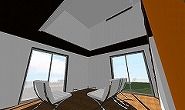 3D設計(BIM)基本設計・a5112案・インテリア・ダイニング・3Dモデルで外観・インテリアをチェックし、集計で設計見積りに近い概算を確認して、最終案を絞る
